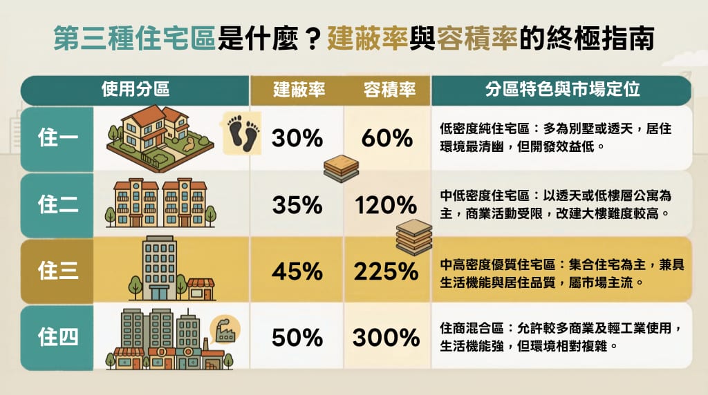 第三種住宅區是什麼?你該知道的住三土地分區價值與開發潛力