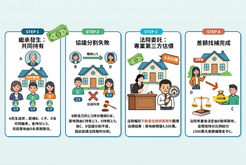 分家產不傷和氣:用科學估價計算「差額找補」,把感覺不公變具體補償-內文圖 1