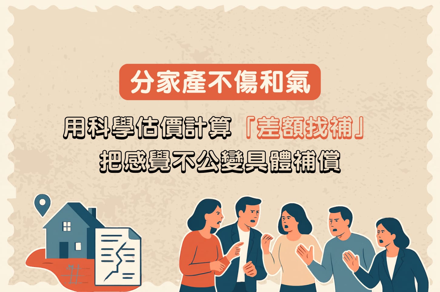 分家產不傷和氣:用科學估價計算「差額找補」,把感覺不公變具體補償